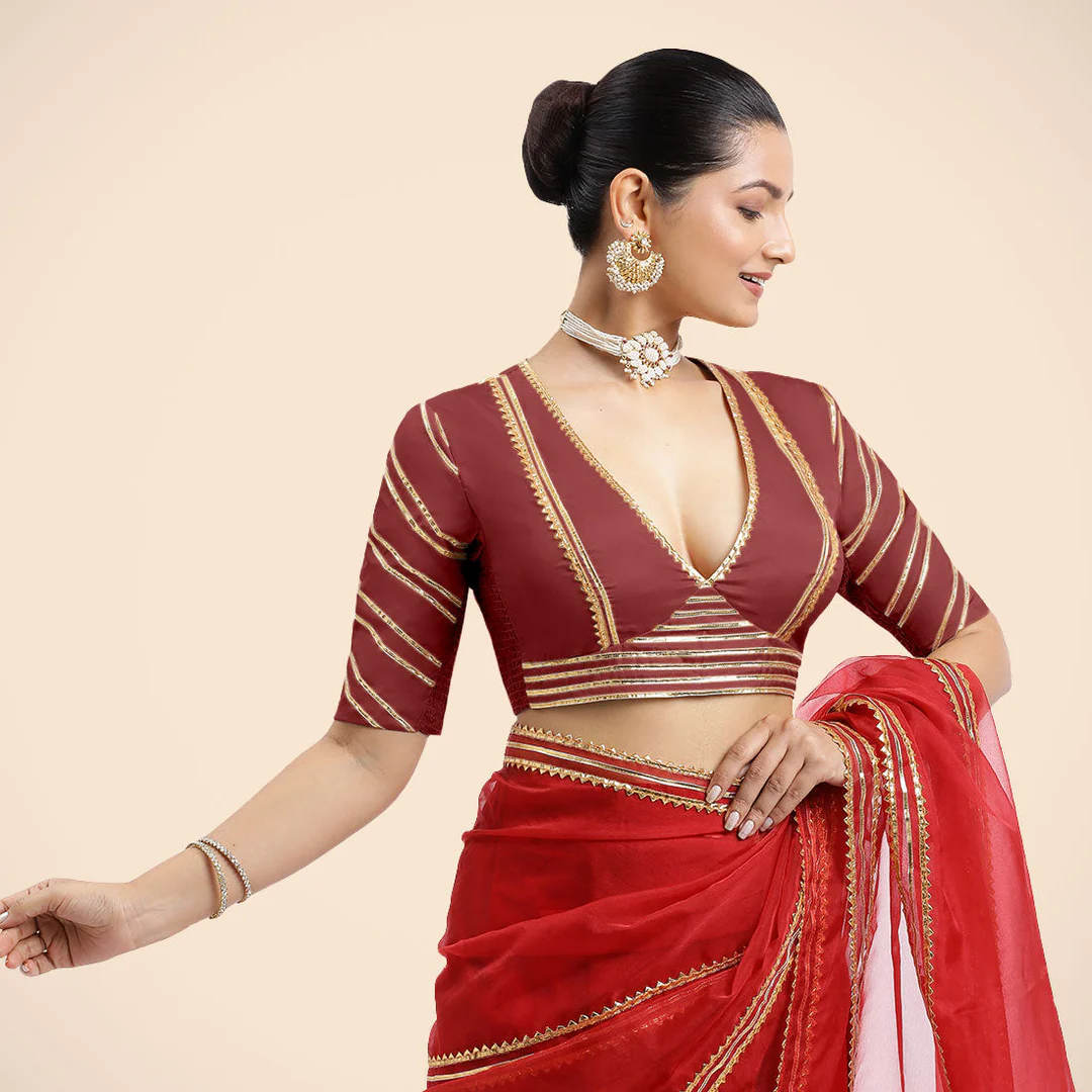 Binks_Saree-Blouse_NavyaAuburnRedTyohaarXS_7.webp